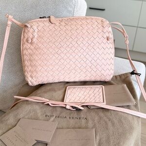 Authentic Bottega Veneta Intrecciato Nodini Crossbody Bag